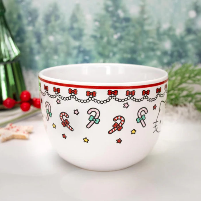 Sanrio Hello Kitty Holiday 24 oz Ceramic Soup Mug - White