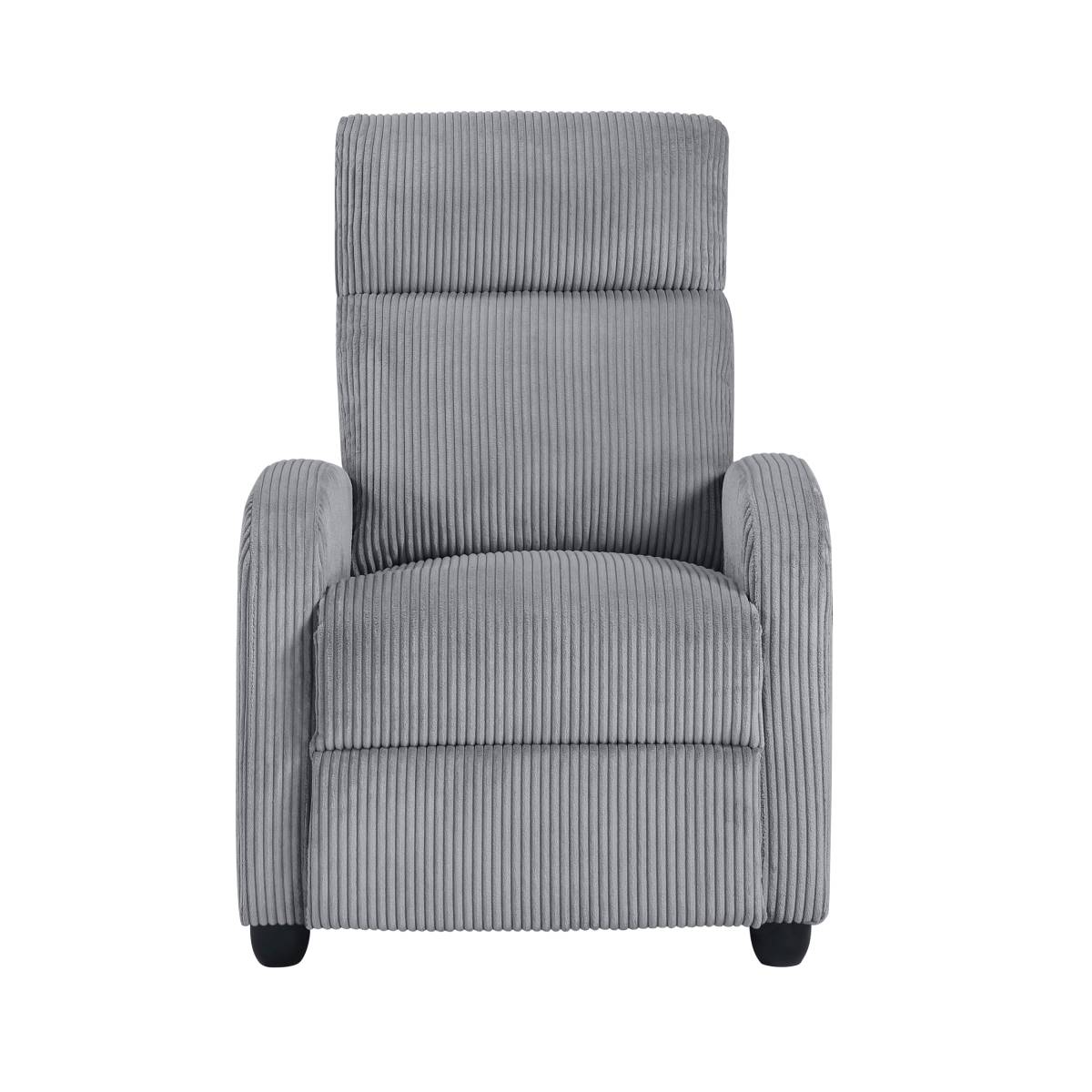 Parsons Urban Push Back Recliner by Homelegance - Gray