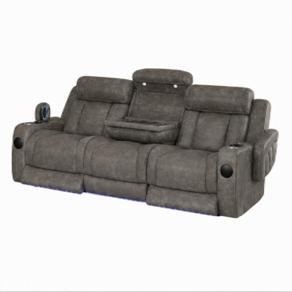 Dubai Power Recliner Sofa with Love Seat by Elements - Gray