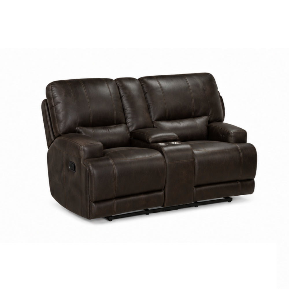 Aarhus Espresso Power Motion Sofa with Love Seat by Lifestyle - Brown