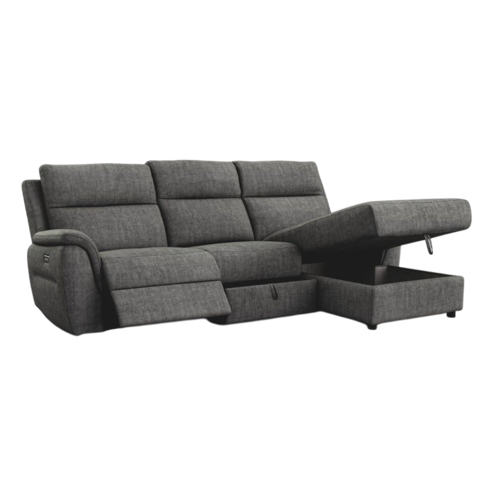 Jakeem Sofa Chaise with Storage by Acme Furniture - Gray