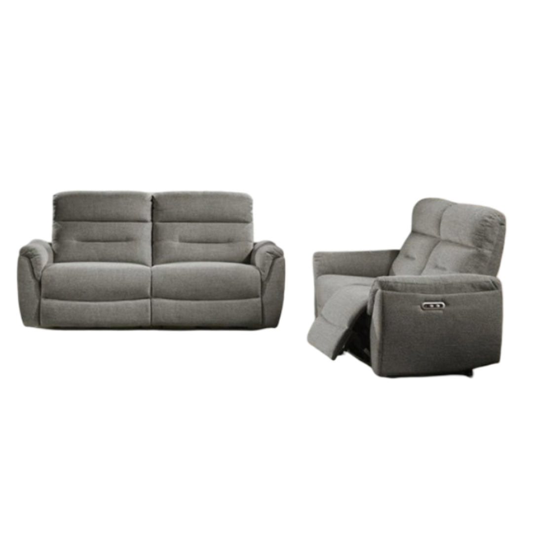 Joan Power Sofa + Loveseat with USB by Acme Furniture - Gray