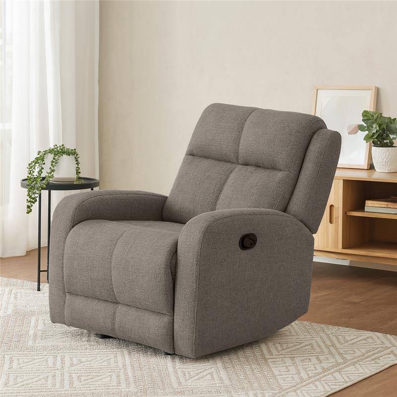 Milan Dual Power Reclining Loveseat by Man Wah - Gray