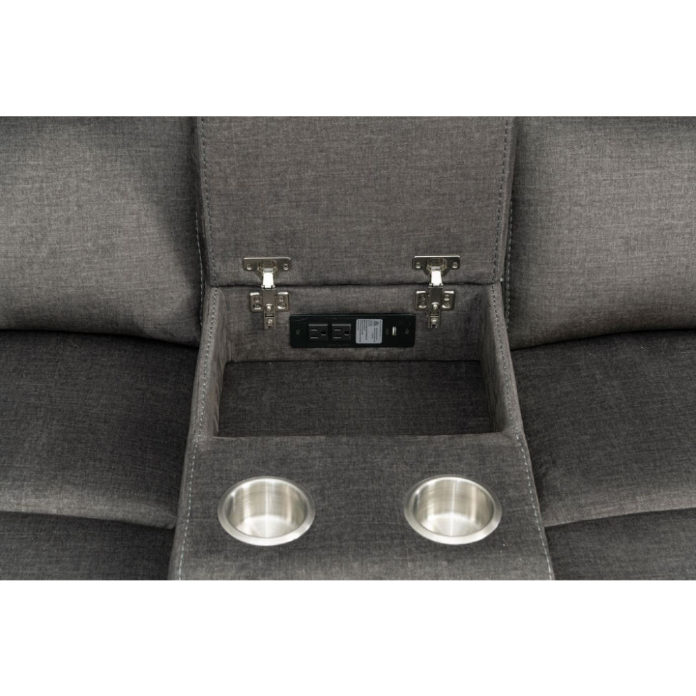 Bella Power Reclining Sectional Sofa by Best Home - Gray