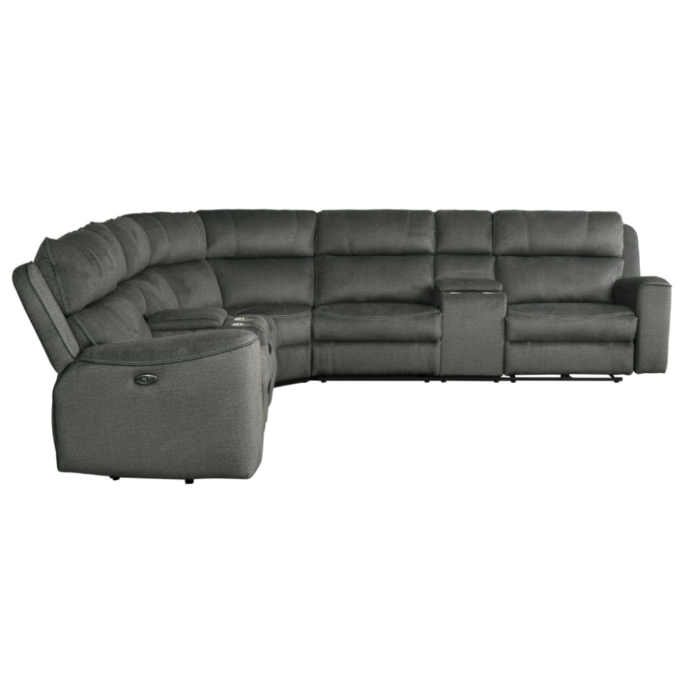 Bella Power Reclining Sectional Sofa by Best Home - Gray
