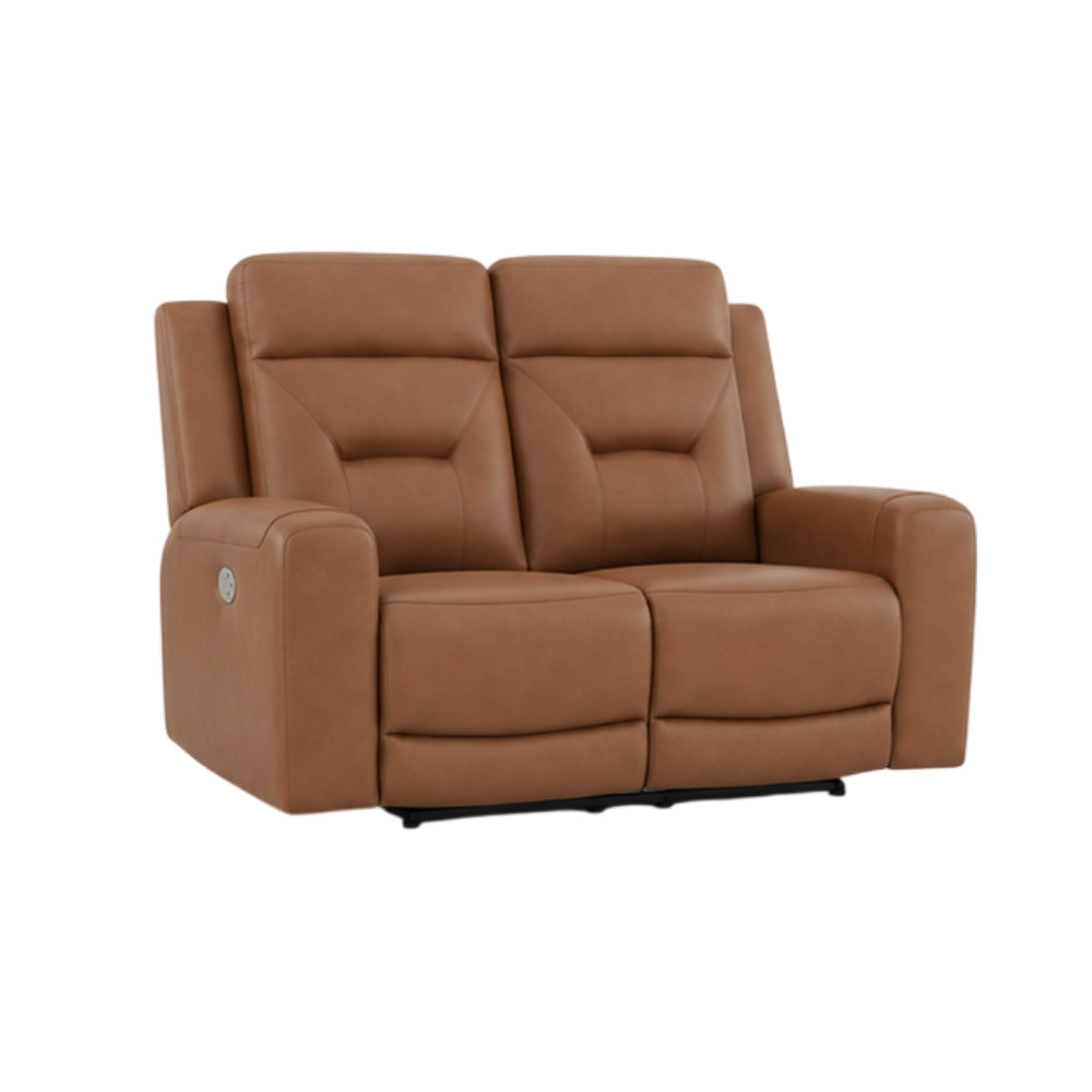 Edna Power Reclining Loveseat by Best Home - Brown