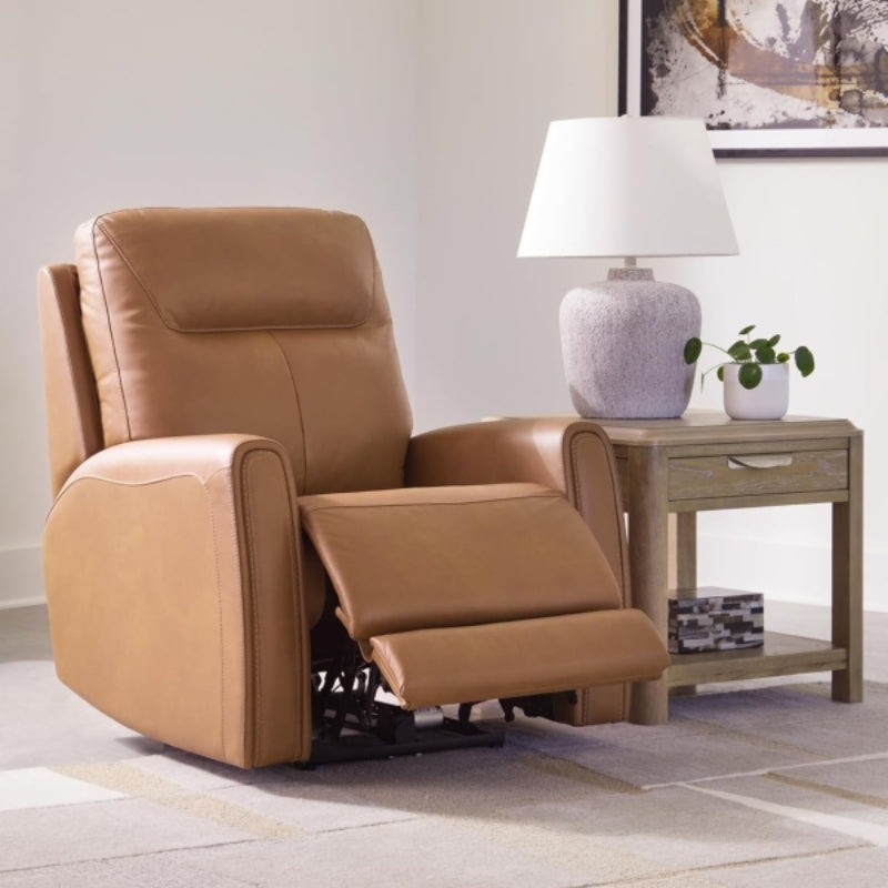 Edna Power Recliner with Side Control by Kuka - Brown