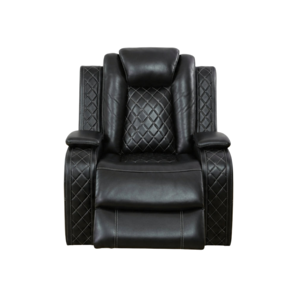 Oregon Power Motion Recliner with LED Lights by Best Home - Black