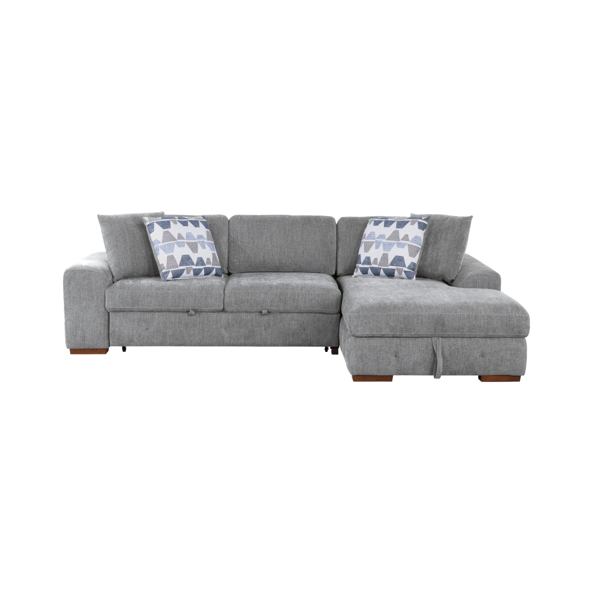Sectional Sofa with Right Chaise by Homelegance - Gray