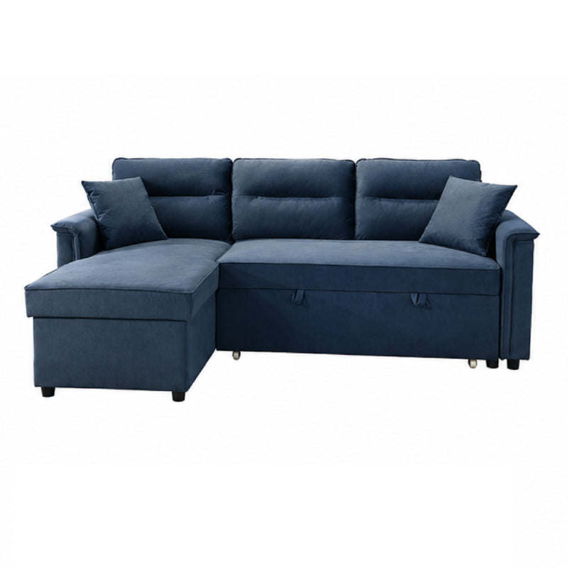 Delmar Chaise Sofa with Storage by Best Home - Blue