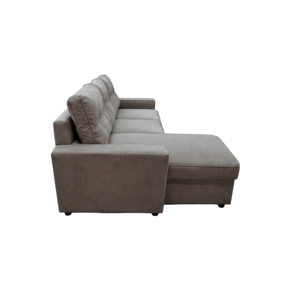 Malibu Pull Out Sofa and Chaise with Storage by Best Home - Gray