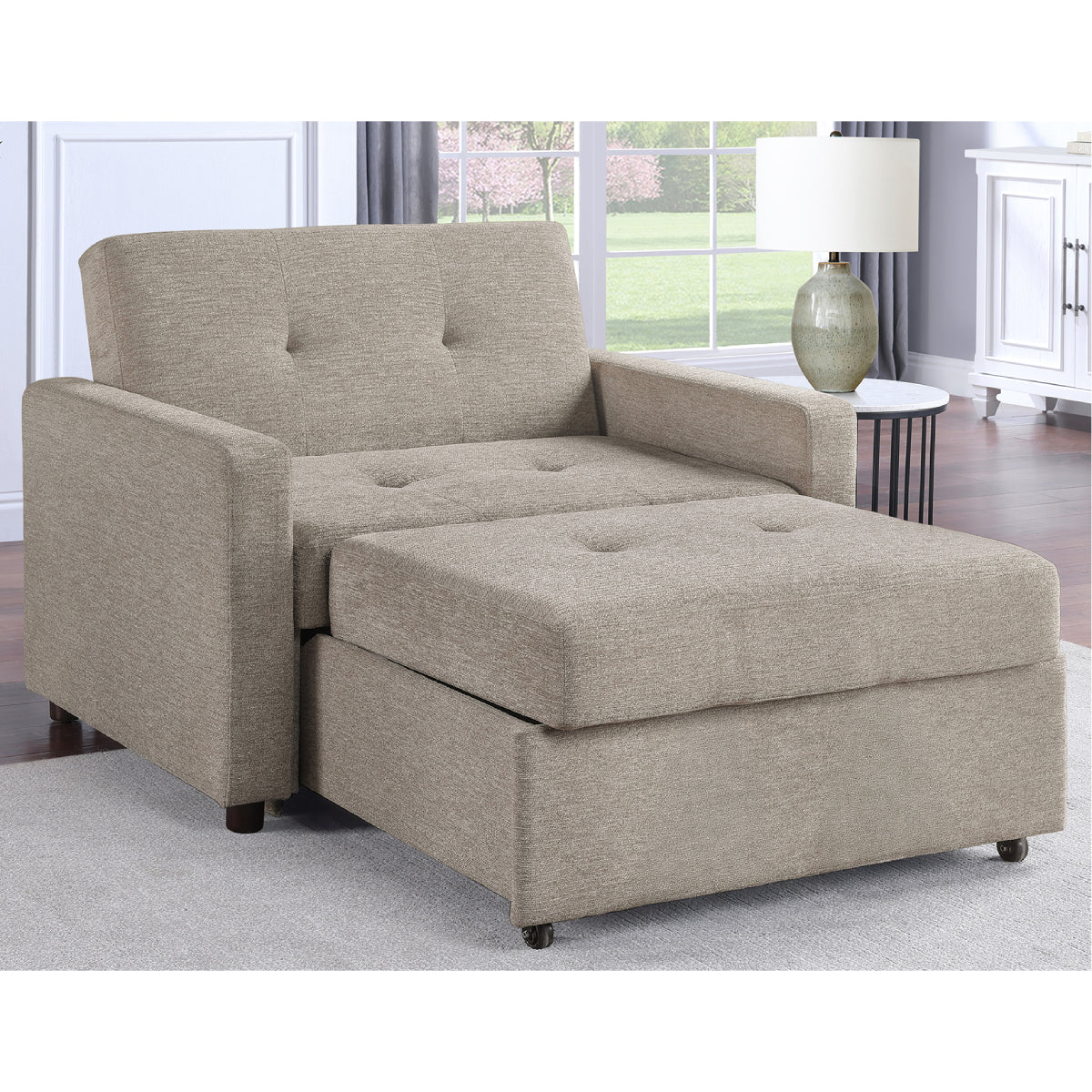 Noah Convertible Sleeper Chair by Steve Silver Company - Gray