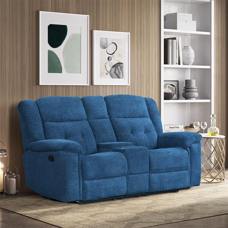 Rey 2 Piece Set Loveseat Recliner and Sofa with Hide a bed by Best Home
