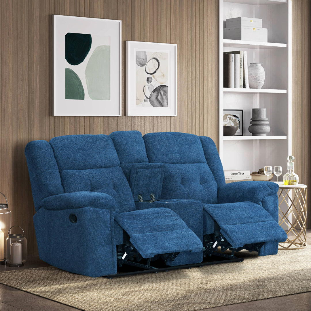 Rey 2 Piece Set Loveseat Recliner and Sofa with Hide a bed by Best Home