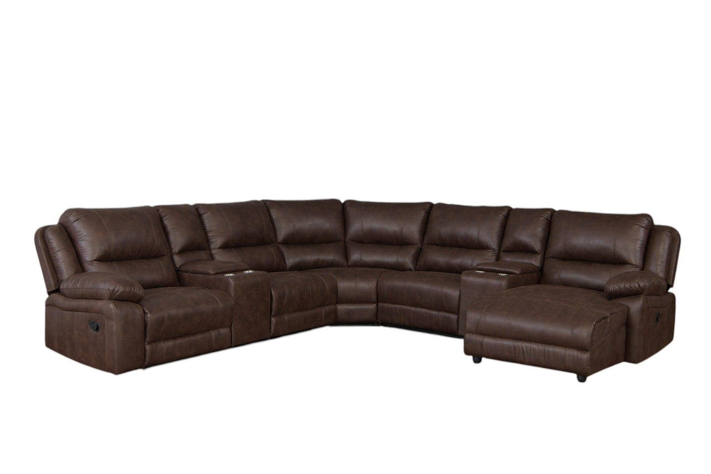 Brenham Brown Sectional Set