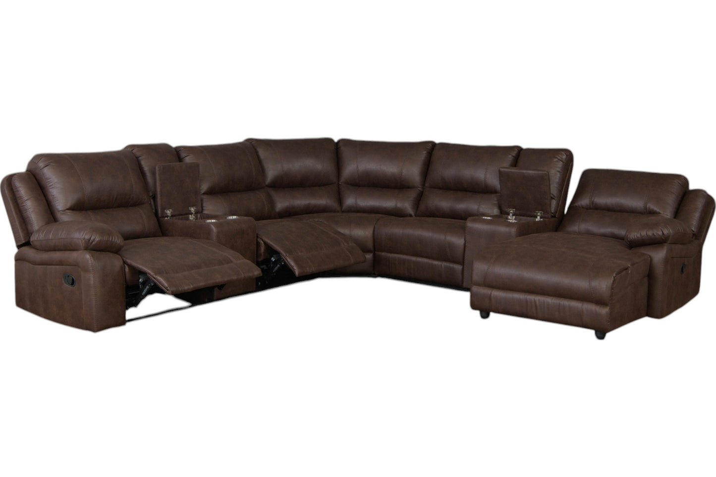 Brenham Brown Sectional Set