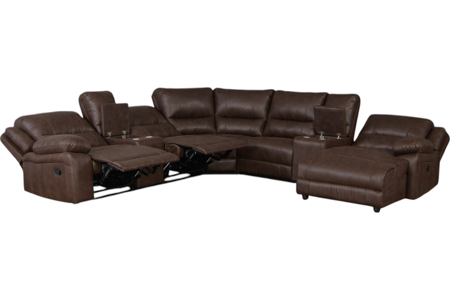 Brenham Brown Sectional Set