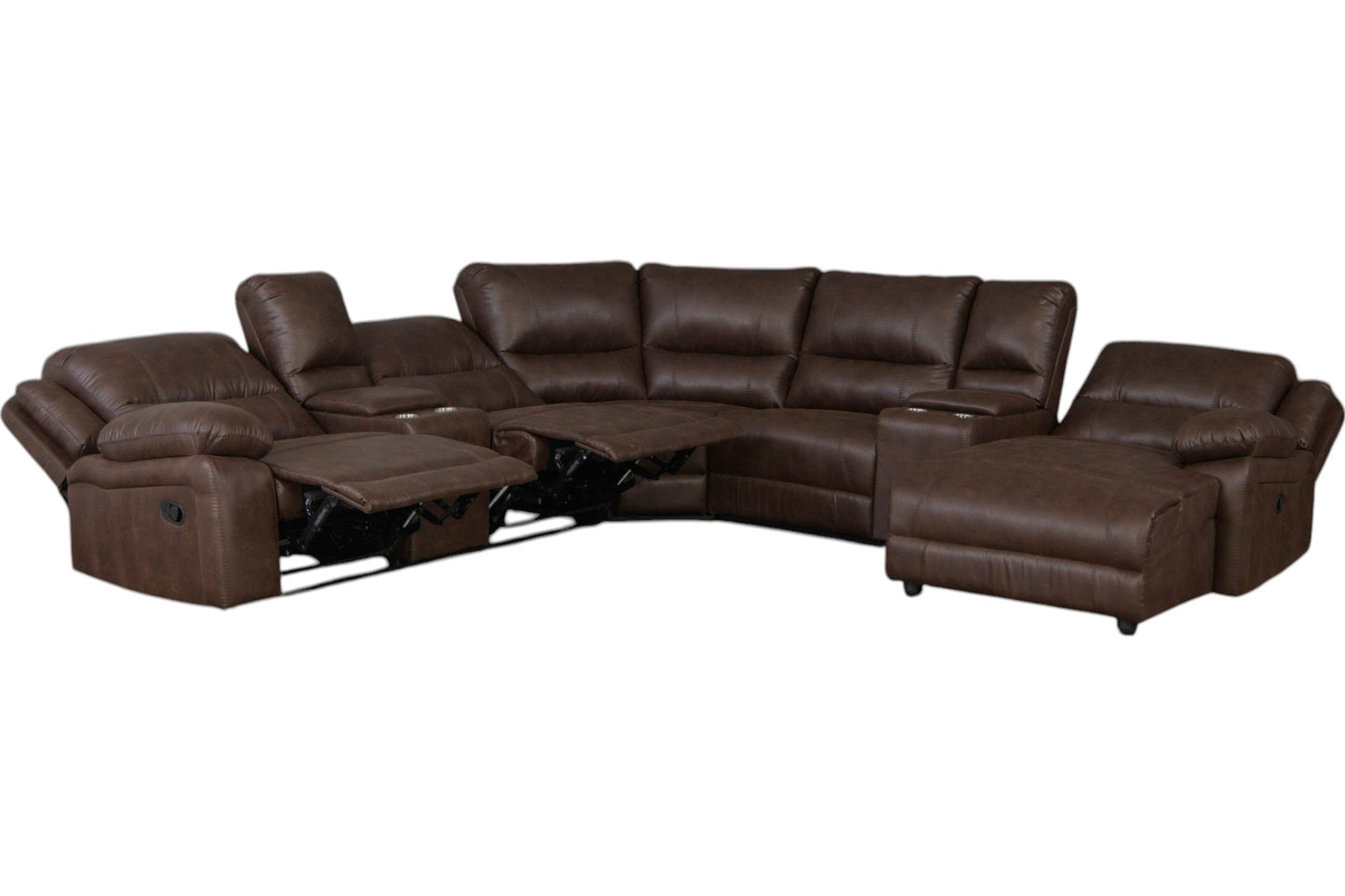 Brenham Brown Sectional Set