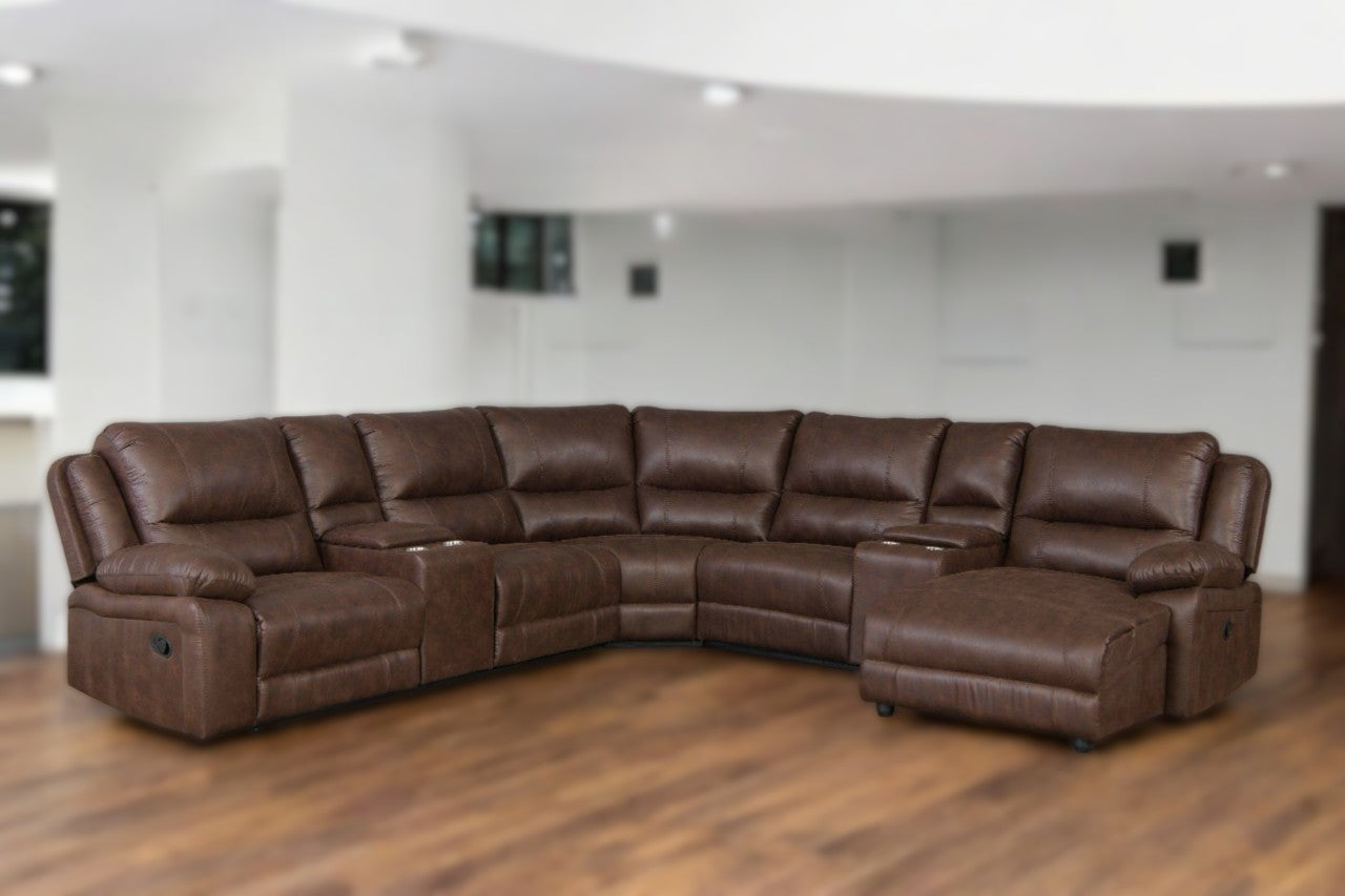 Brenham Brown Sectional Set