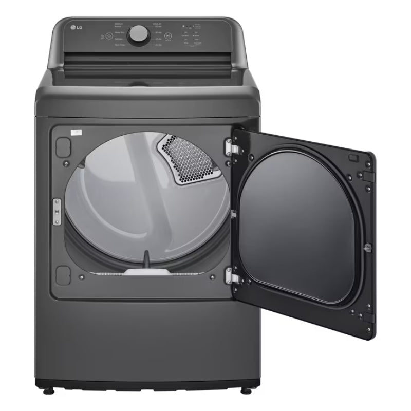 LG DLE6100M 7.3 cu. ft. Ultra Large Capacity Rear Control Electric Dryer - Monochrome Gray