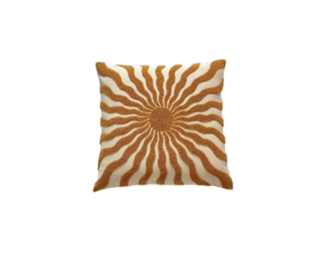Sunlovers Sunset 18" Square Throw Pillow by Best Home - Orange and Beige