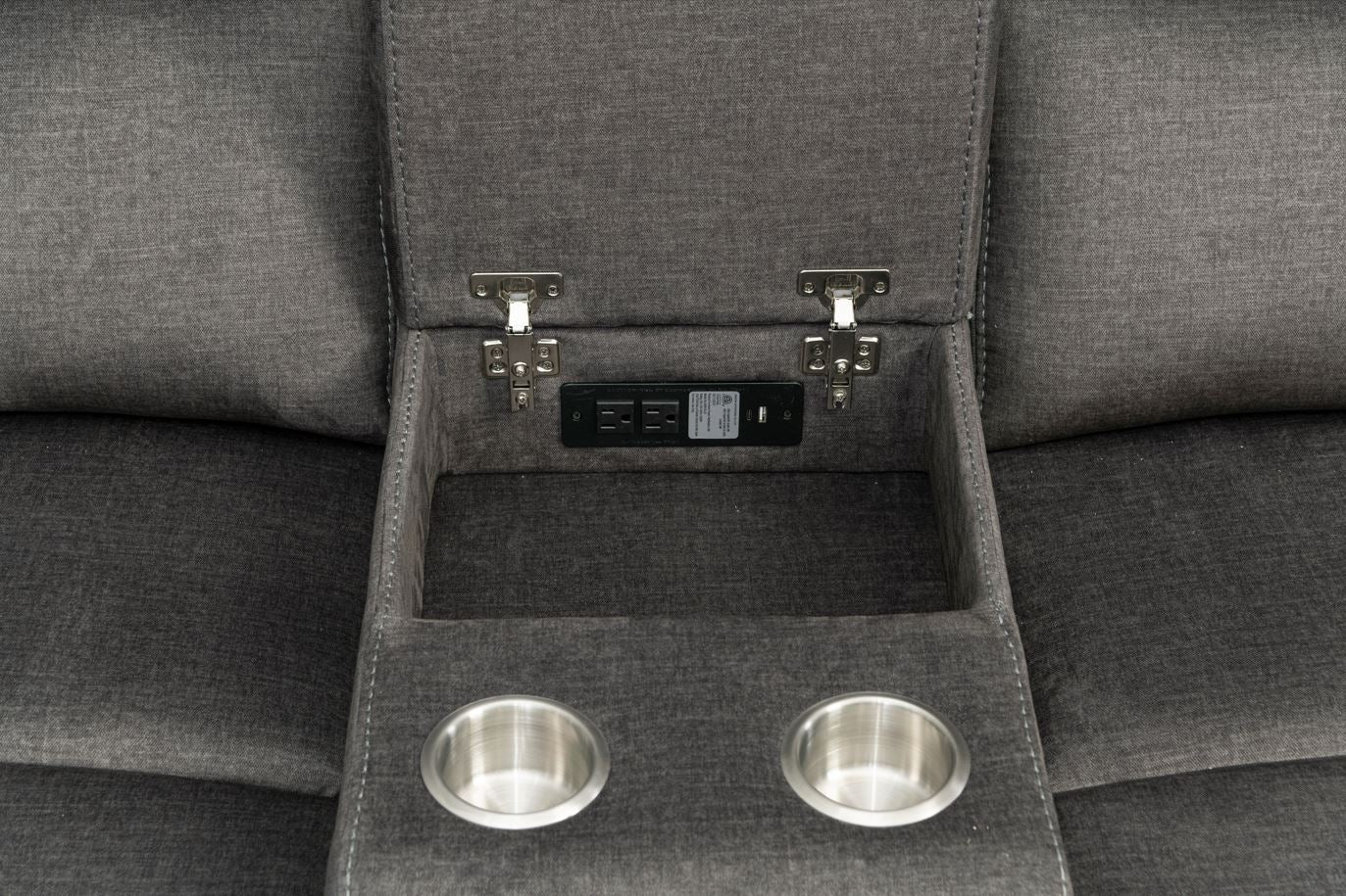 Bella Power Reclining Sectional - Gray