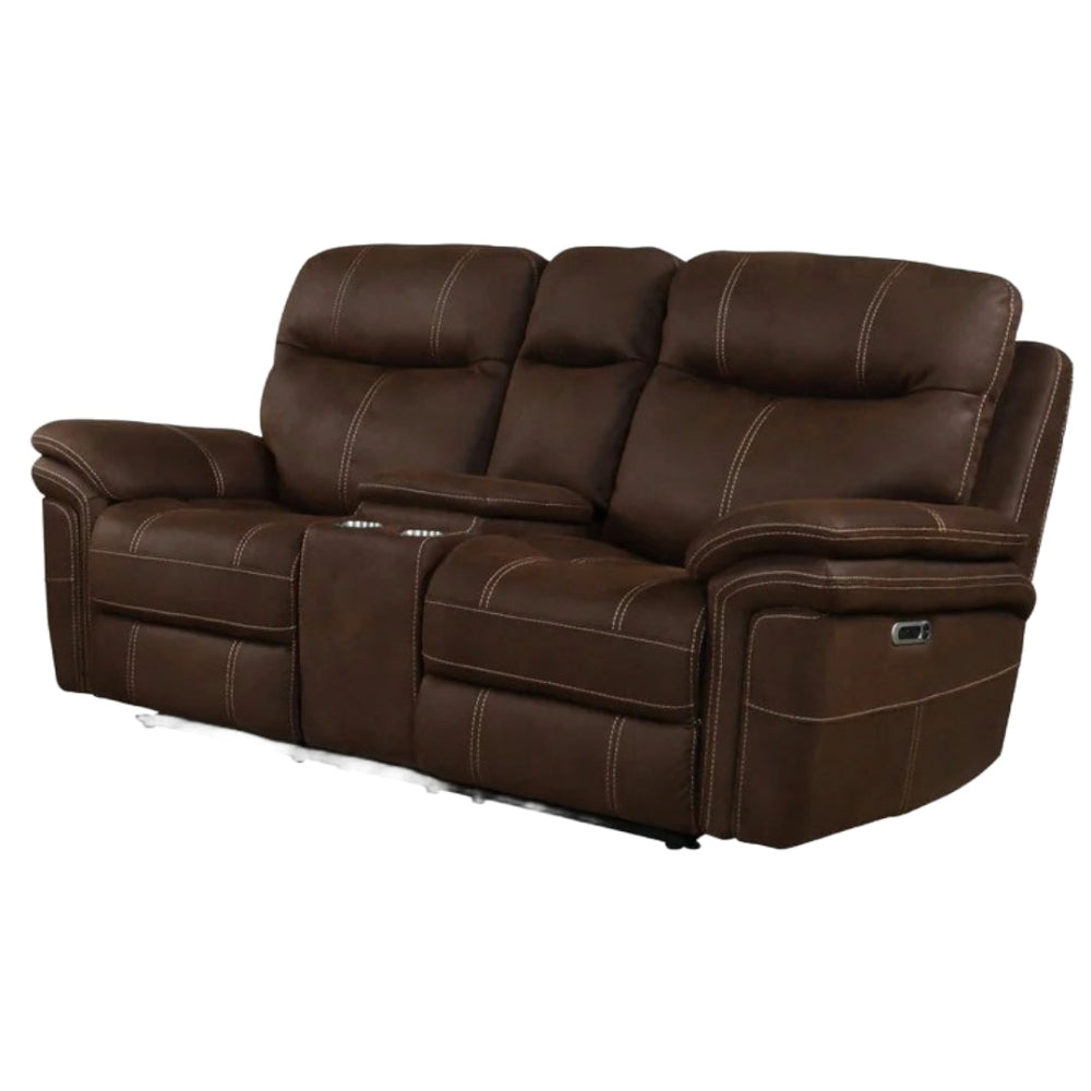 Mason Power Reclining Sofa with Loveseat by Best Home - Brown