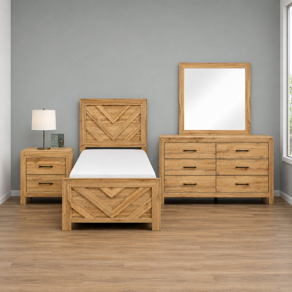 Corina Bedroom Set (4-Piece) by Homelegance - Brown