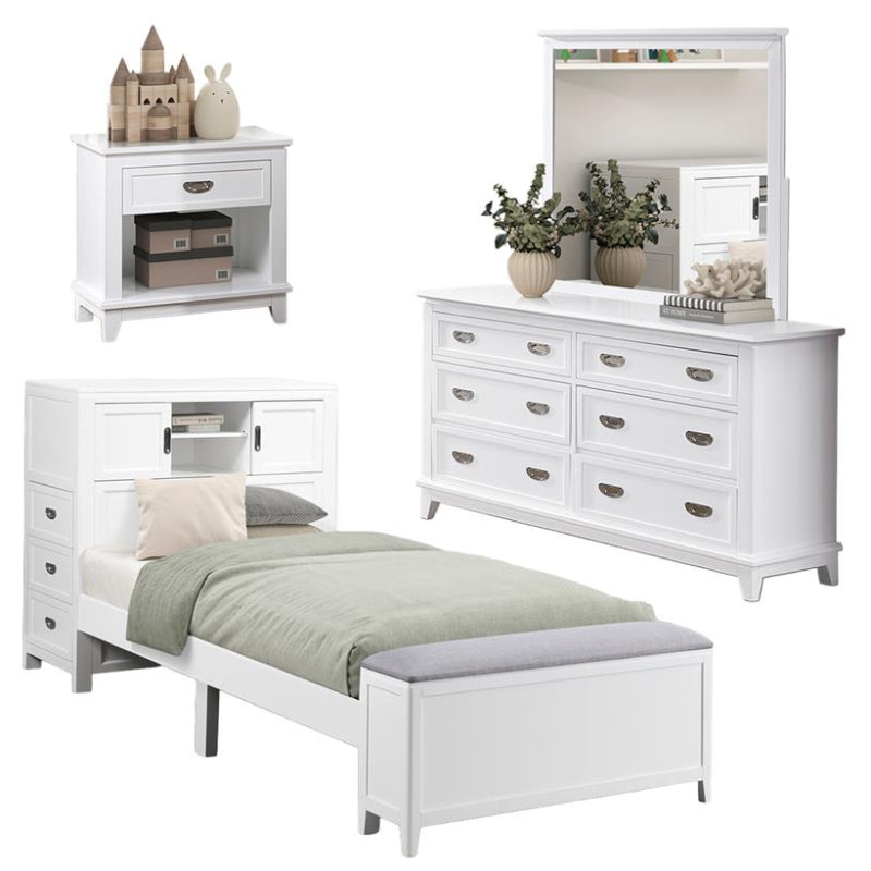 Youth Explorer Twin Bookcase Bedroom Set (4-Piece) by Homelegance