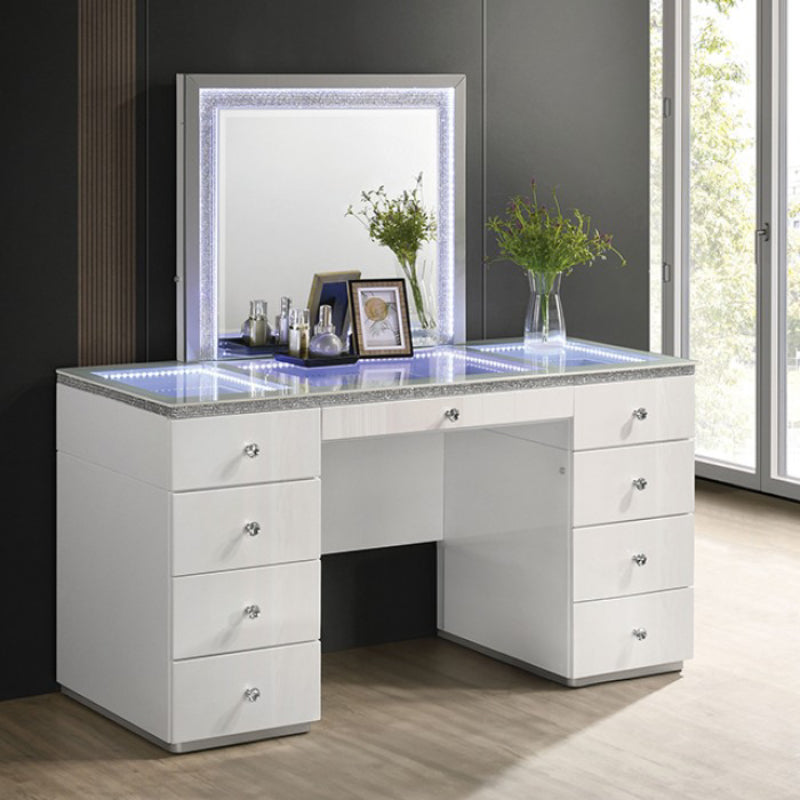 Helm Vanity Set by Furniture of America - White