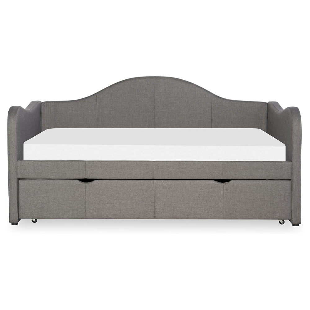 Brussels 81" Twin Upholstered Day Bed with Trundle by Powell - Gray