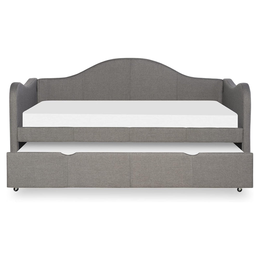 Brussels 81" Twin Upholstered Day Bed with Trundle by Powell - Gray