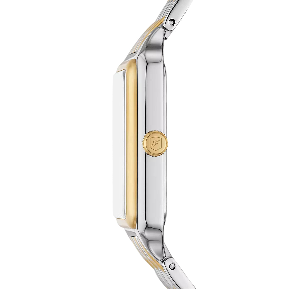 Fossil Raquel Women's 26mm Two-Tone Bracelet Watch - White Mother of Pearl Dial