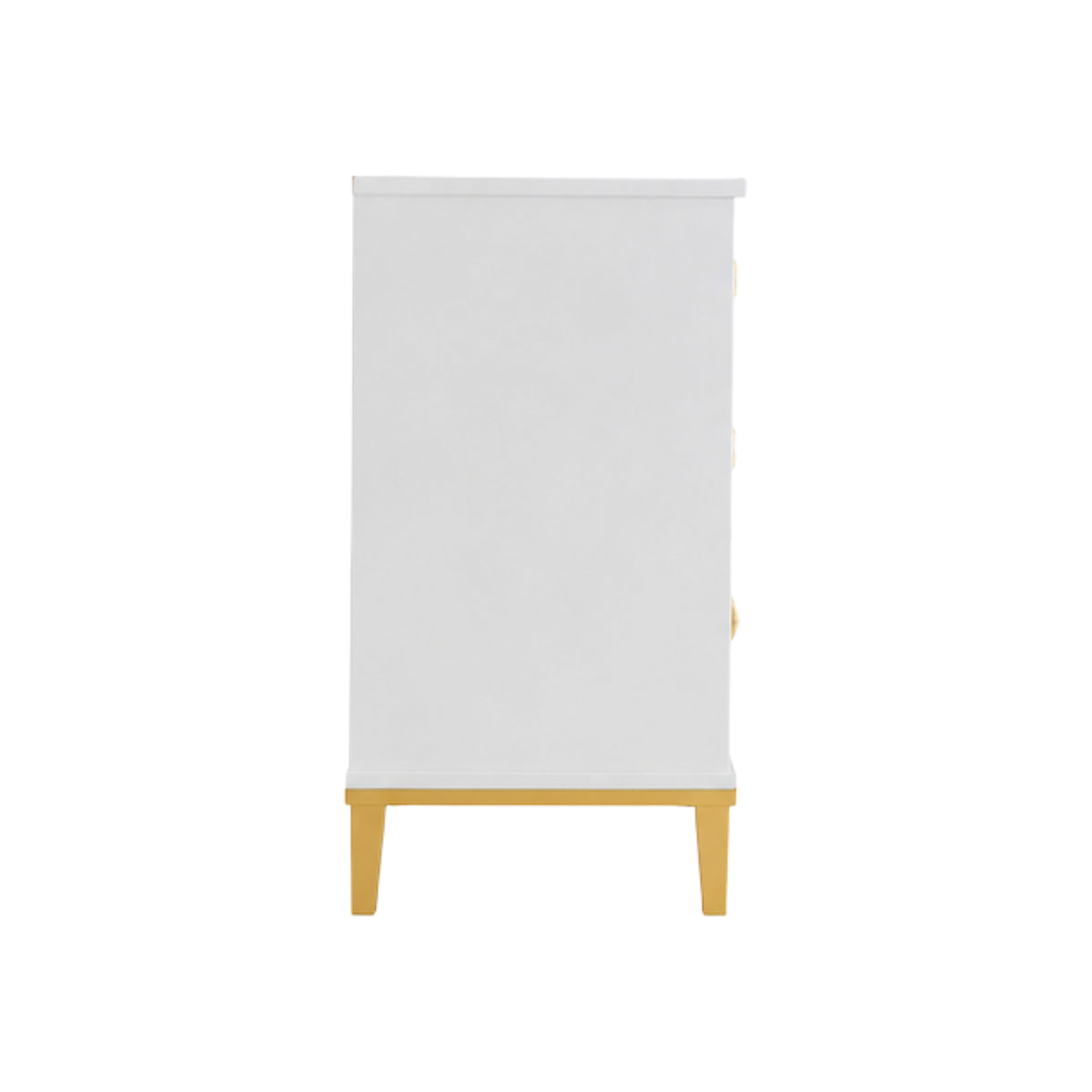 Emma Dresser with 6 Drawers by Martin Svensson Home - White/Gold