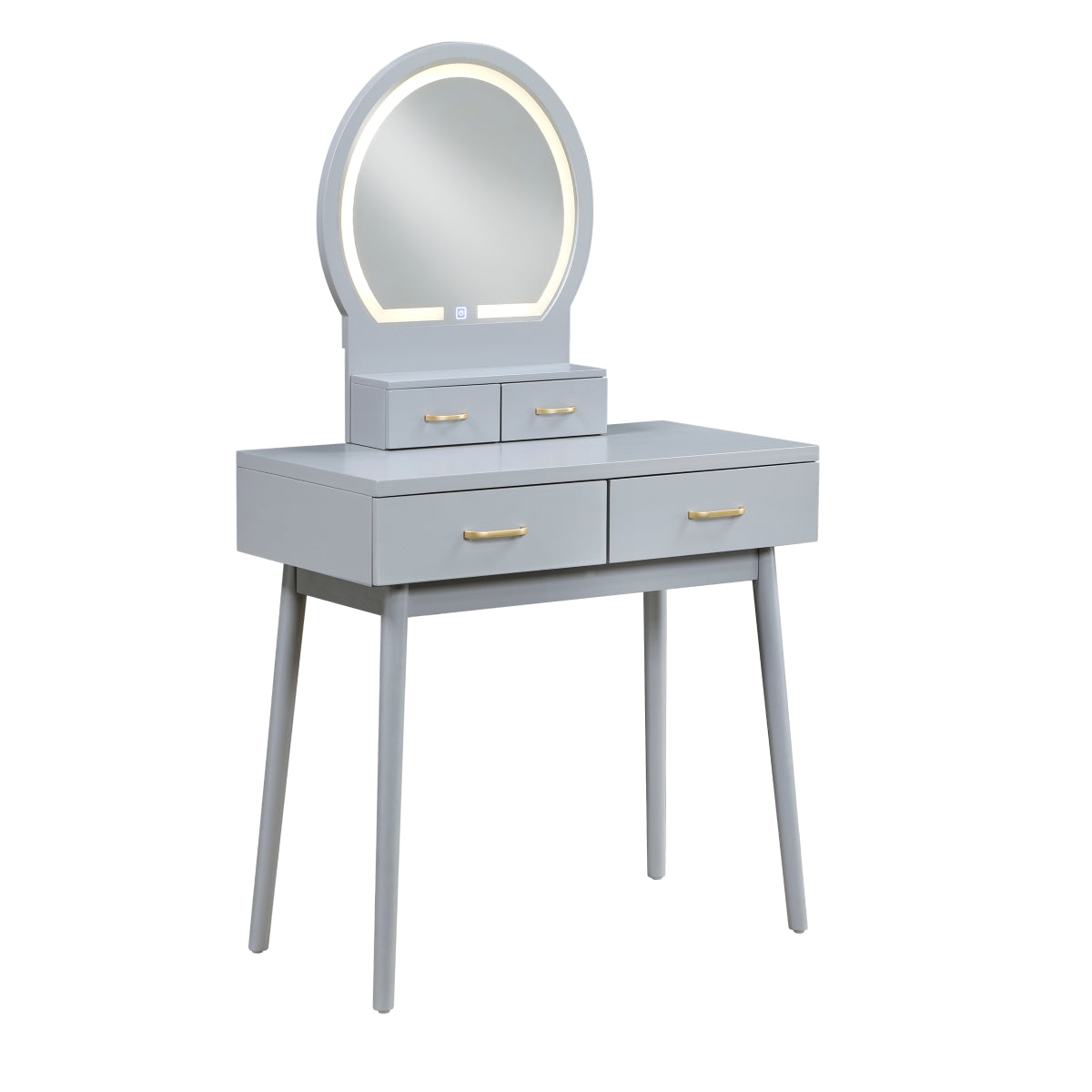 Vanity Aura with Mirror and Stool by Homelegance