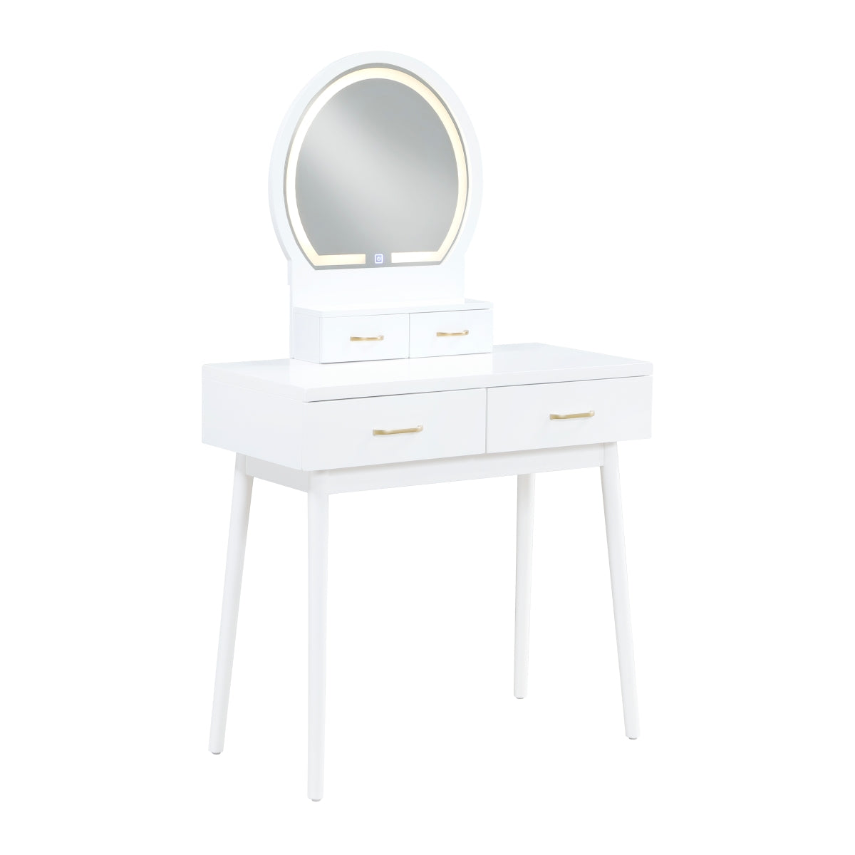 Vanity Aura with Mirror and Stool by Homelegance