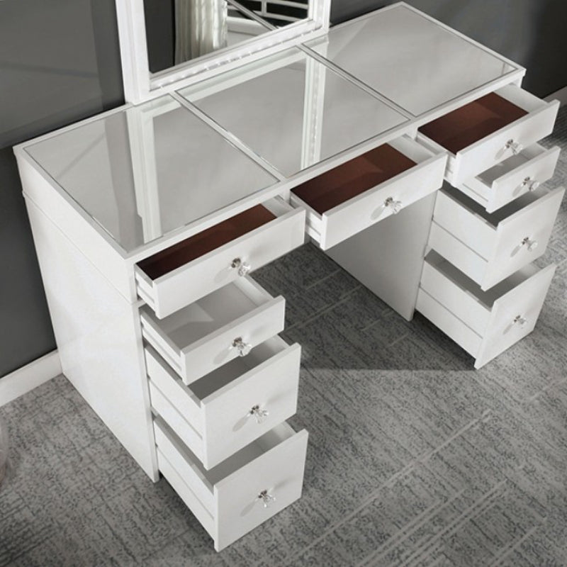 Louise Vanity with Stool by Furniture of America - White