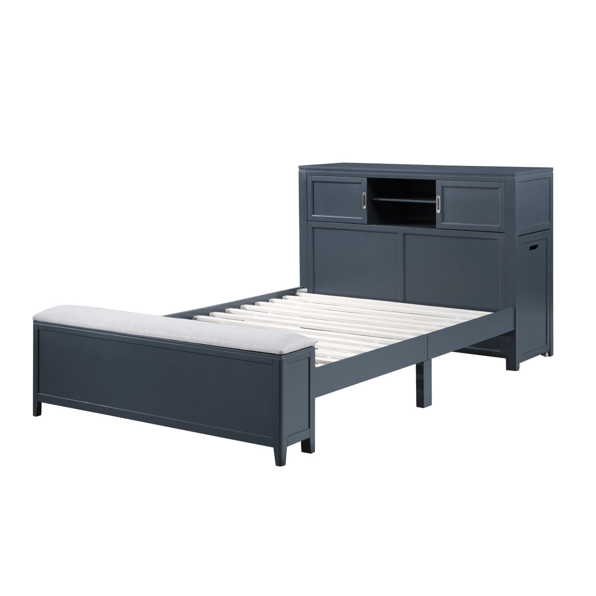 Youth Explorer Full Bookcase Platform Bed with Hidden Desk by Homelegance