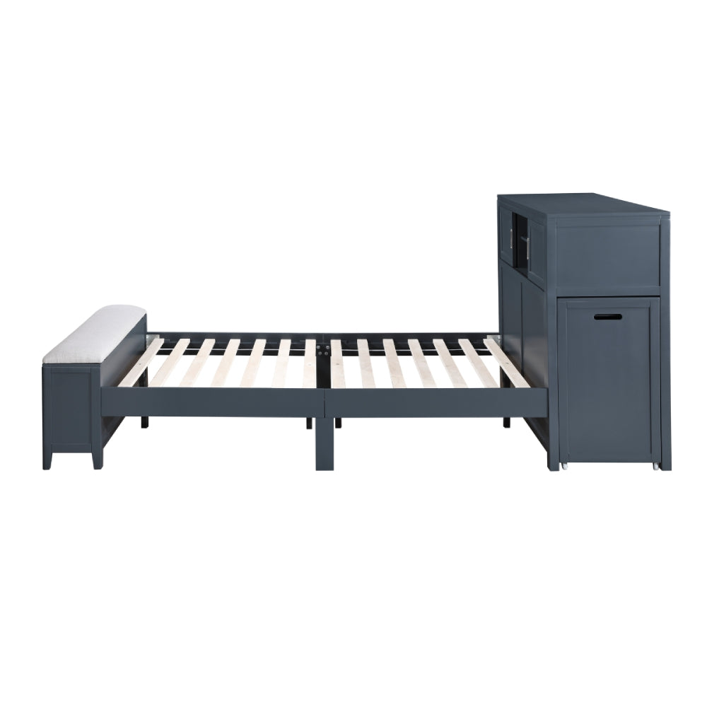 Youth Explorer Full Bookcase Platform Bed with Hidden Desk by Homelegance