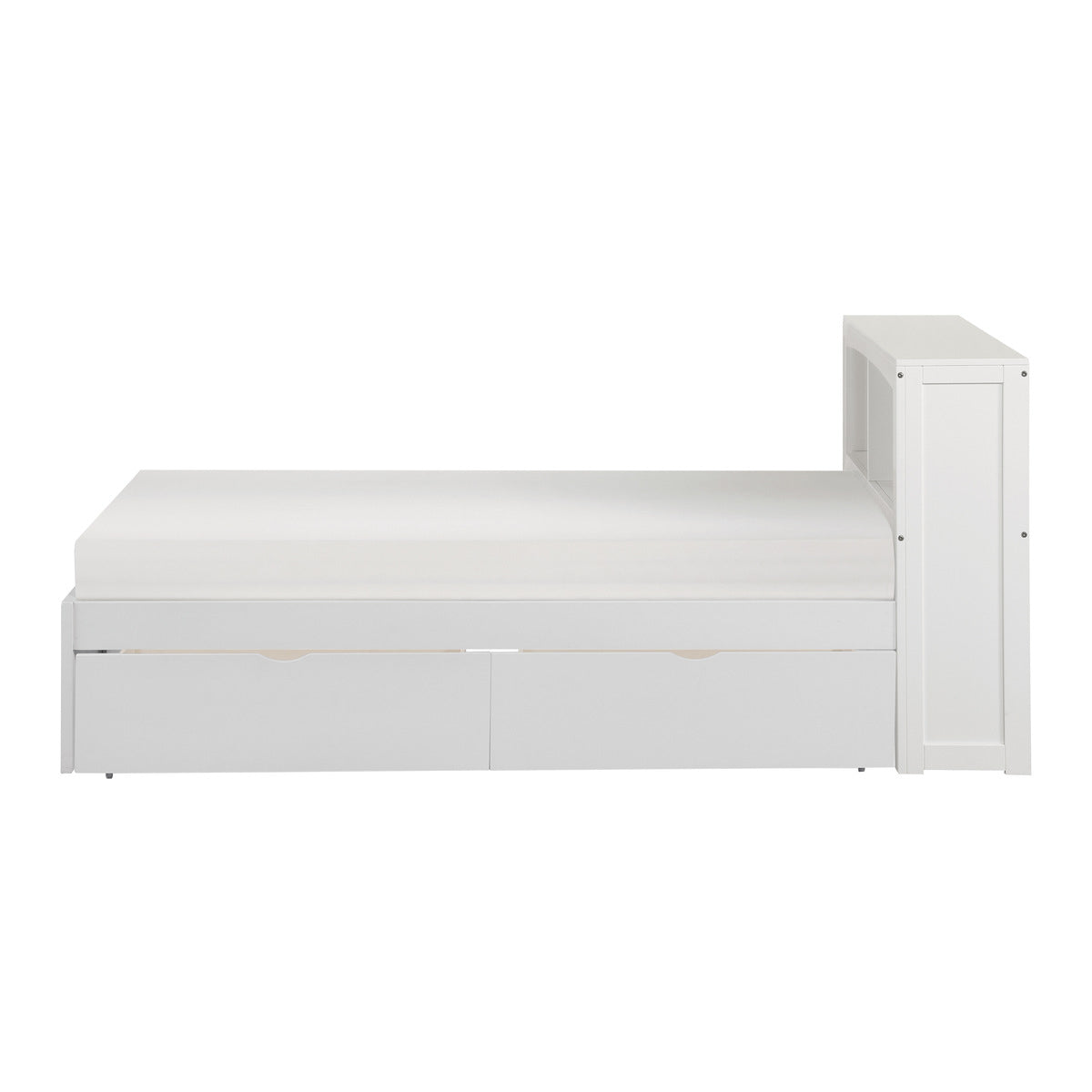 Youth Explorer Twin Bookcase Platform Bed by Homelegance - White