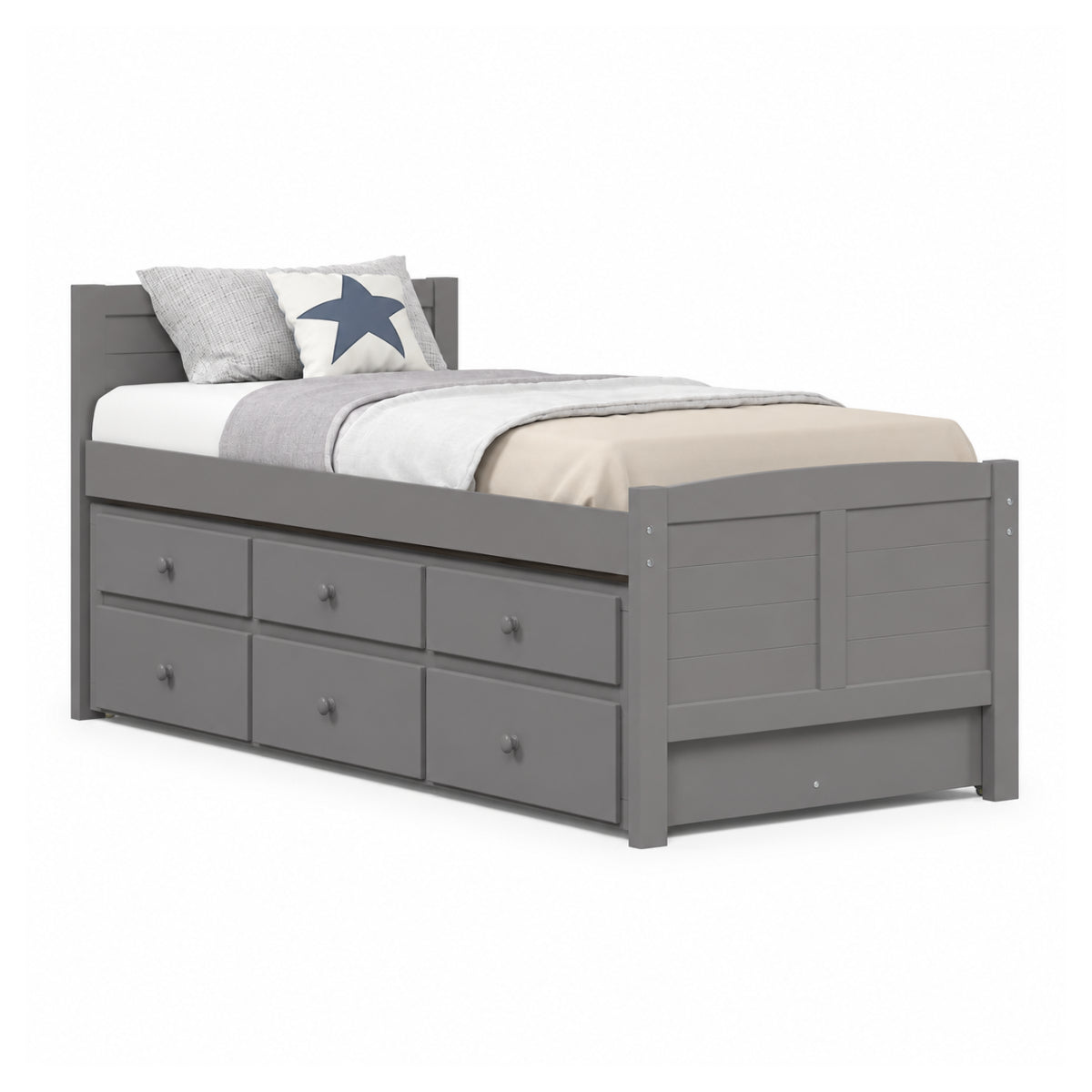 Akita Twin Size Trundle Bed with Drawers by Lifestyle