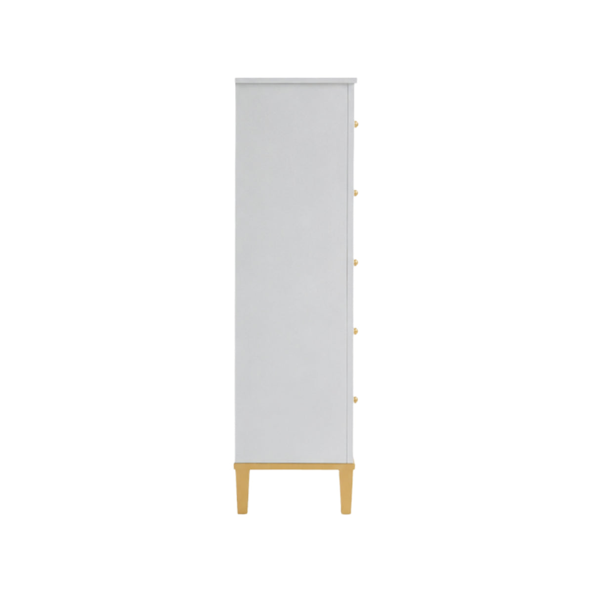 Emma Lingerie Chest with 5 Drawers by Martin Svensson Home - White/Gold