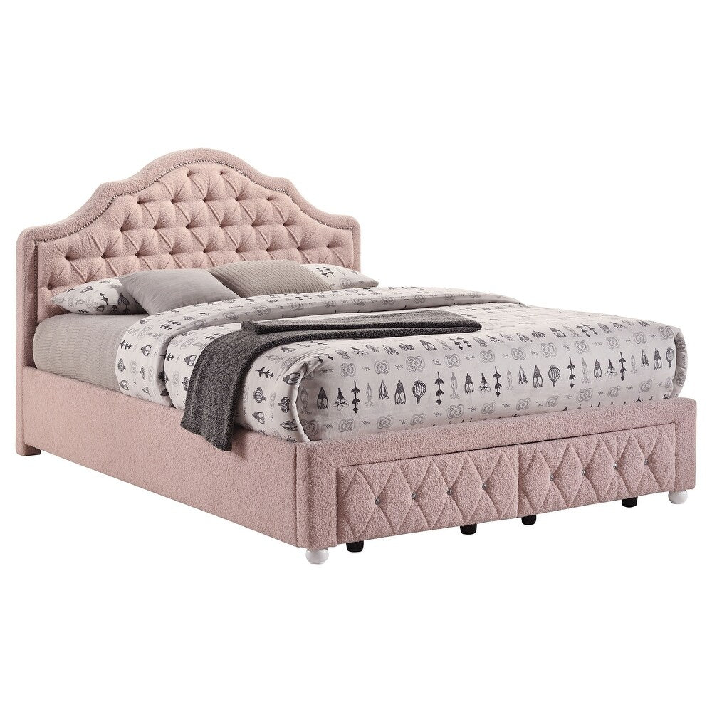 Ashleigh Storage Platform Bed Pink - Full