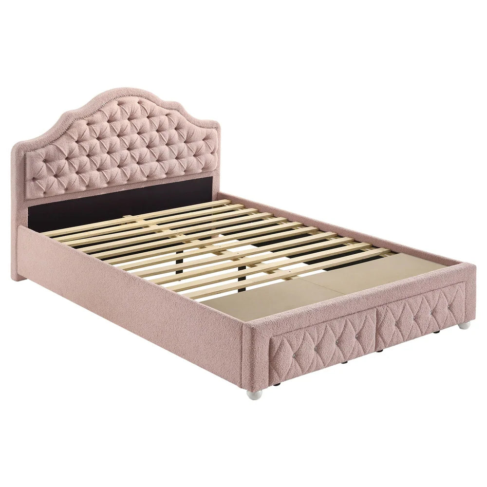 Ashleigh Storage Platform Bed Pink - Full