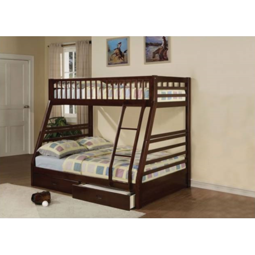Jason Walnut Bunk Bed - Twin / Full - Curacao