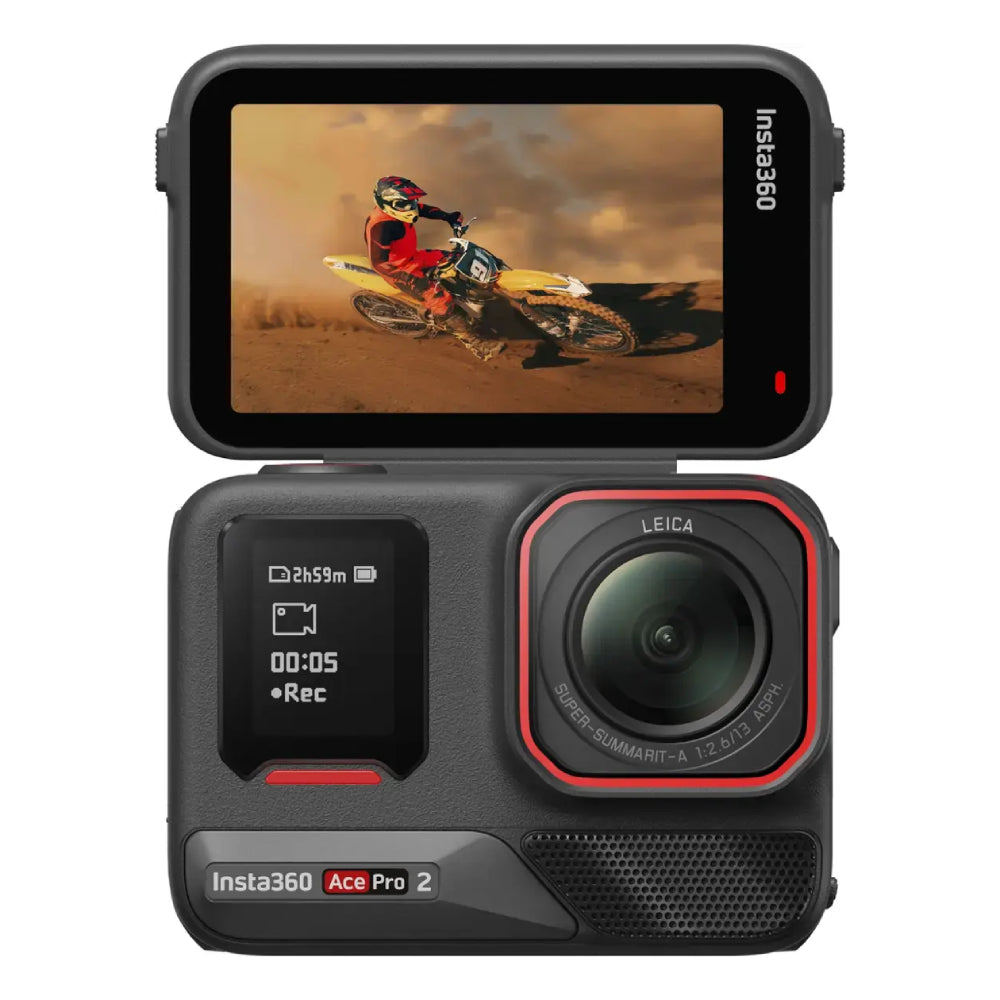 Insta360 CINSBBGA ACE PRO 2 Waterproof Action Camera with Dual Battery - Black