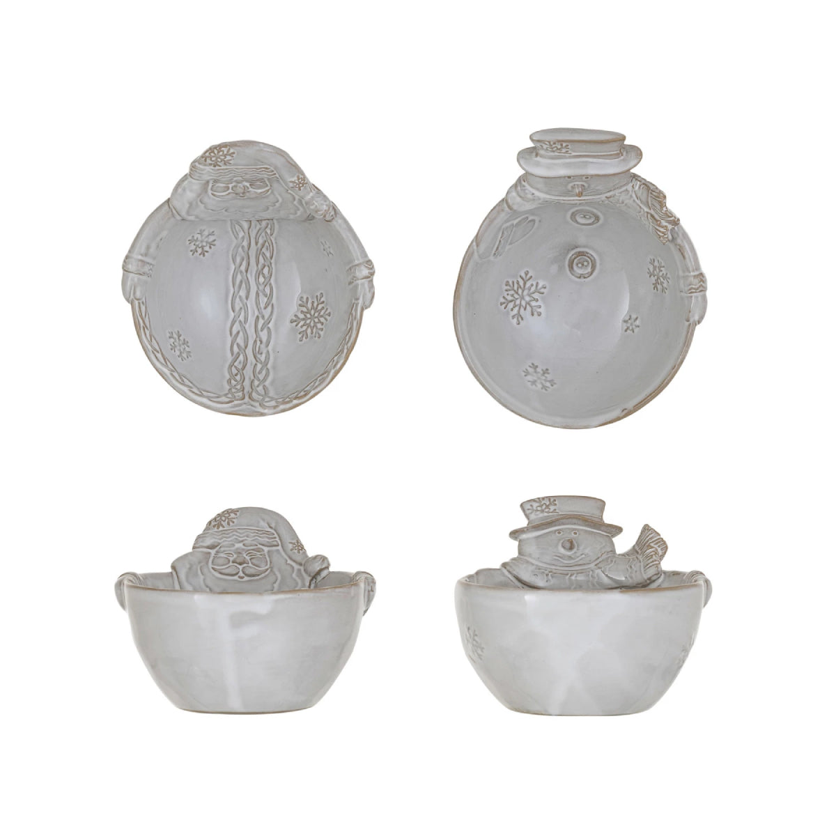 Creative Co-op Bowl (Set of 2) - Antique White