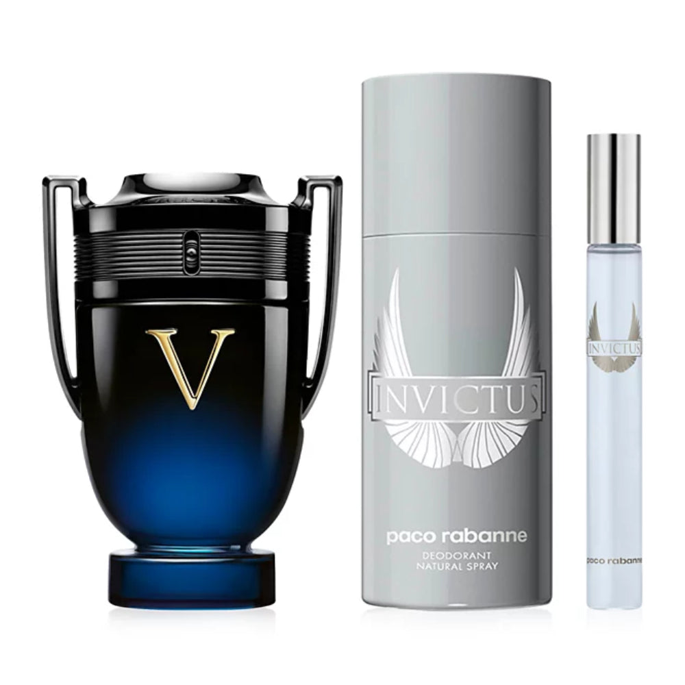 Paco Rabanne Men's Invictus Victory Elixir Parfum Intense (3 Piece) Gift Set