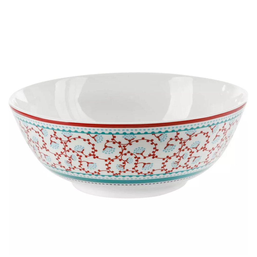 Gibson Home Village Vines Fine Ceramic Nesting Bowl Set (3-Piece) - Assorted Colors