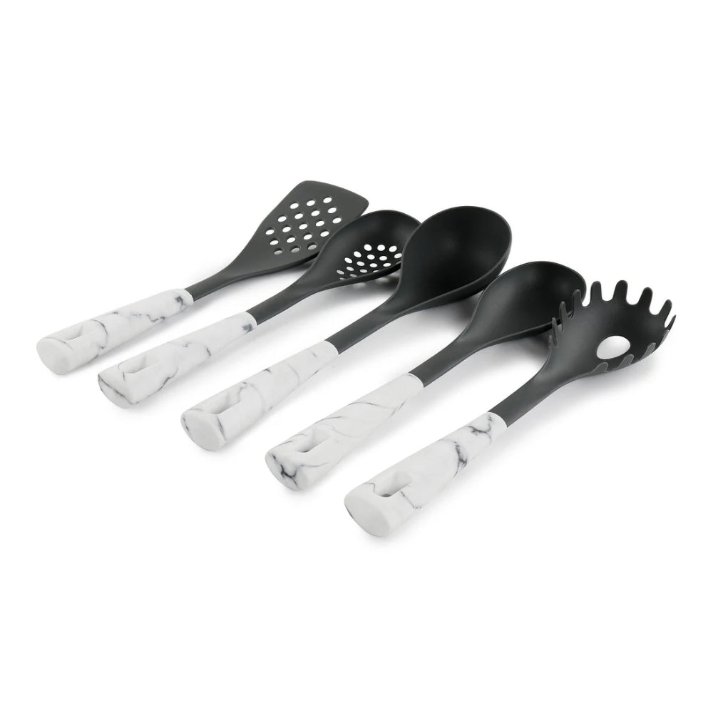 Oster Kitchen Tool Set (5-Piece) - White Marble/Gray
